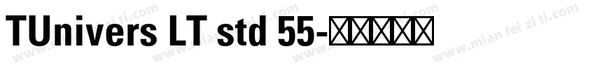 TUnivers LT std 55字体转换